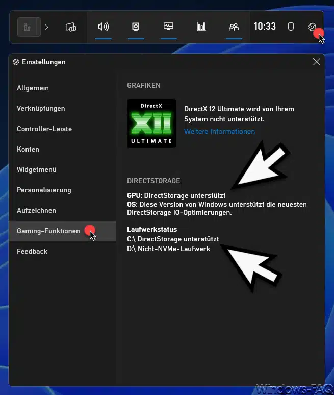 DirectStorage unterstützt