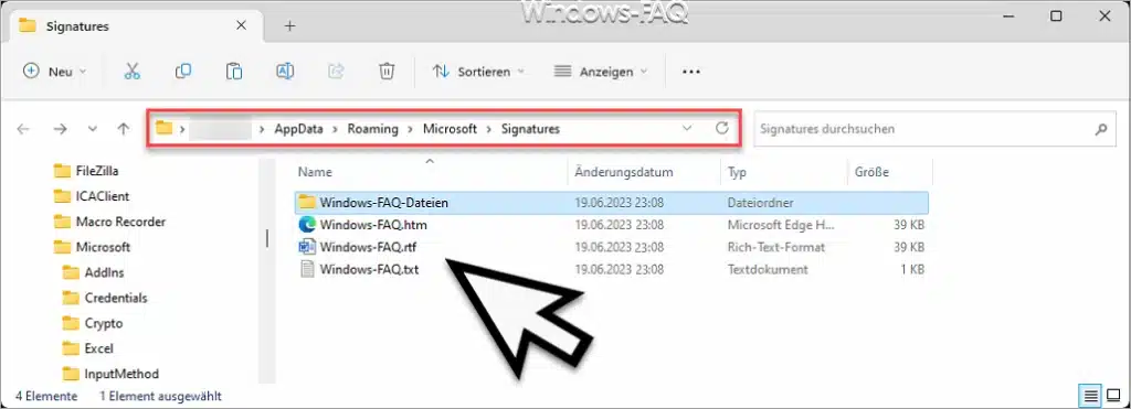 Outlook Signatur Dateien