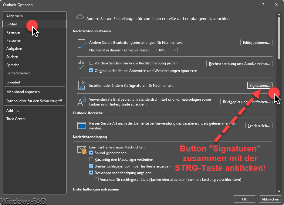 Outlook Signatur Speicherort