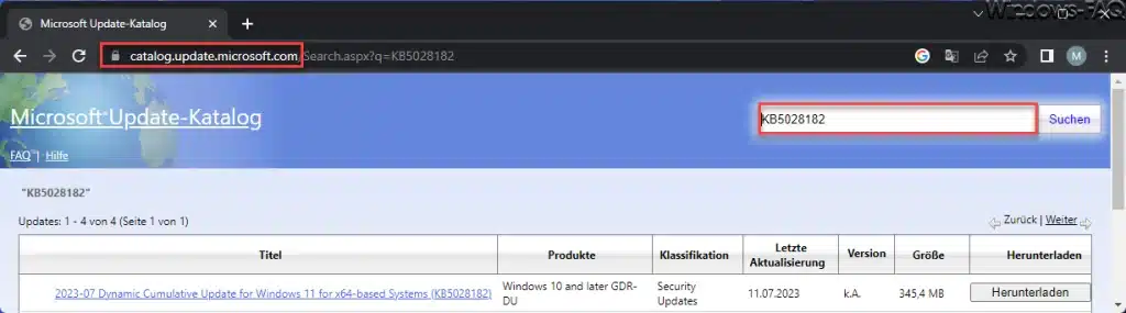 Microsoft Update Catalog