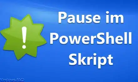 Pause im PowerShell Skript