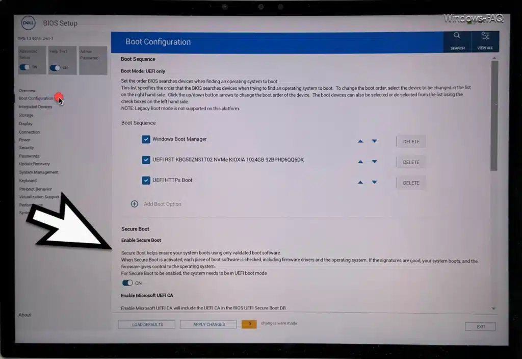 Secure Boot UEFI BIOS