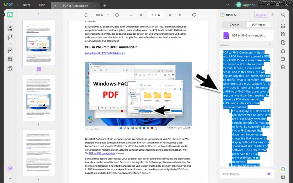 Übersetztes PDF in Zwischenablage kopieren