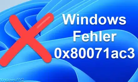 Windows Fehler 0x80071ac3