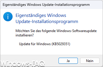 KB5029351 Installation