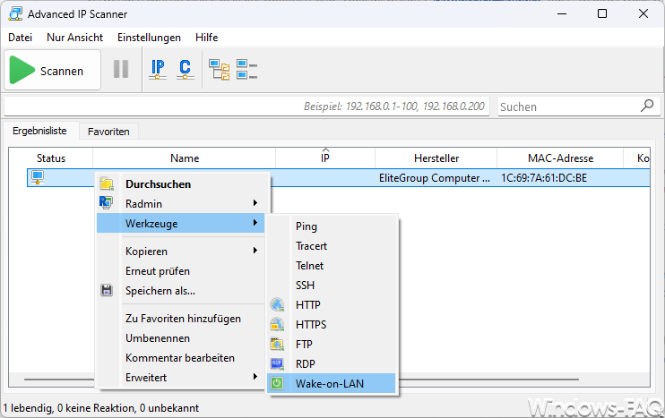 Wake-on-LAN remote