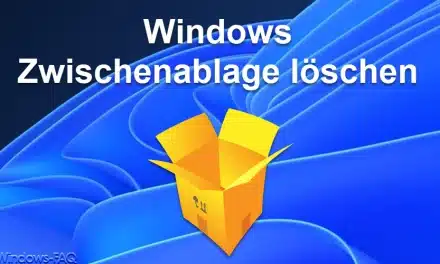 Windows Zwischenablage löschen