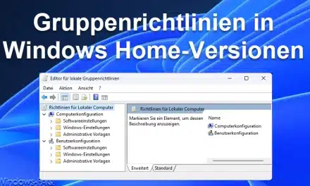 Gruppenrichtlinien in Windows Home-Versionen