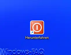 Herunterfahren Button auf Windows 11 Desktop