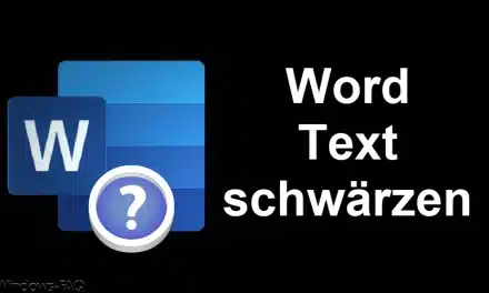 Word Text schwärzen