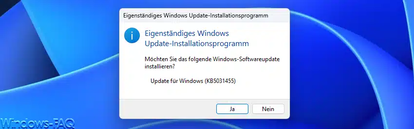 Installation Update KB5031455
