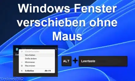 Windows Fenster verschieben ohne Maus