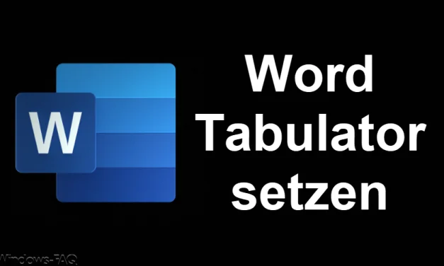 Word Tabulator setzen