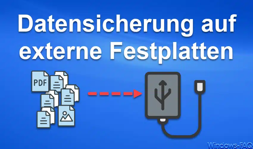Datensicherung auf externe Festplatten