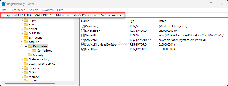 SSTP Parameter Registry