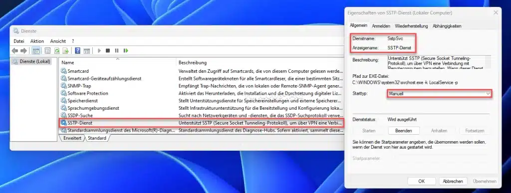 Windows SSTP-Dienst