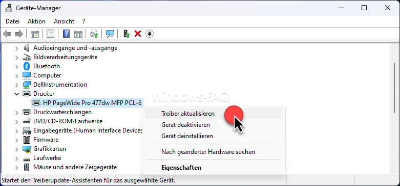 Drucker Treiber aktualisieren