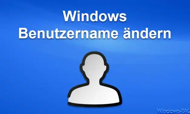 Windows Benutzername ändern