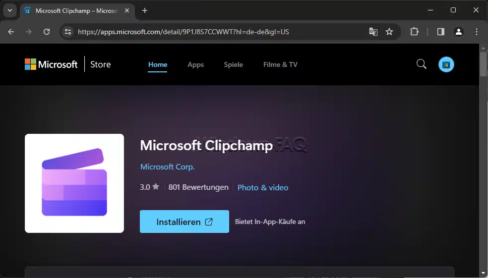 Microsoft Clipchamp