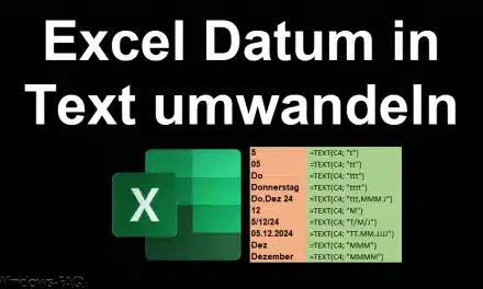 Excel Datum in Text umwandeln – Anleitung