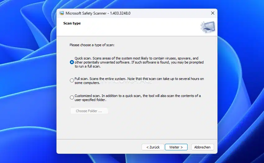 MSERT Quick Full Customized Scan