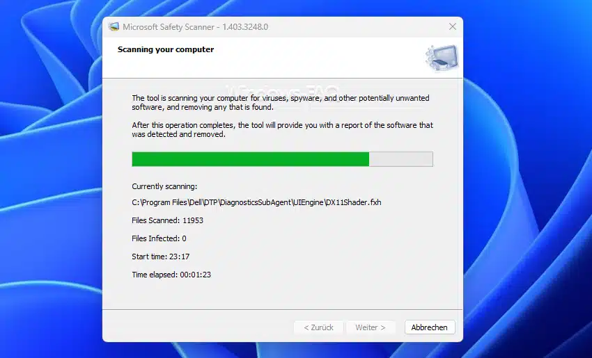 MSERT Scanning your computer