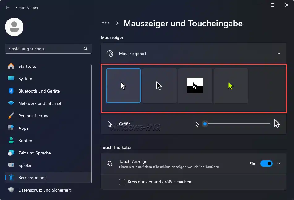 Windows Mauszeiger
