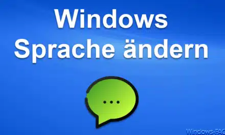 Windows Sprache ändern