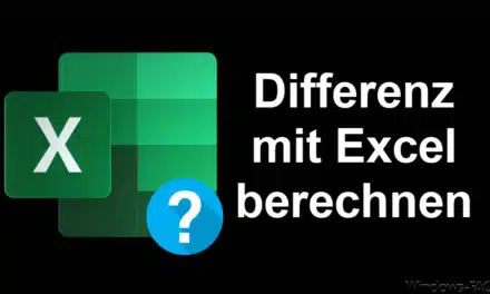 Differenz mit Excel berechnen