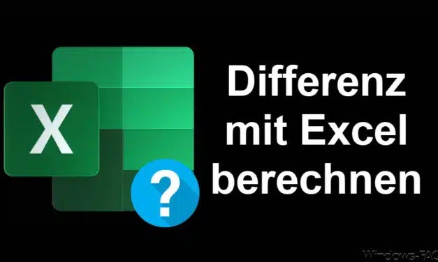 Differenz mit Excel berechnen