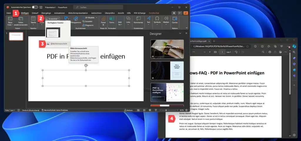 PowerPoint Bildschirmausschnitt