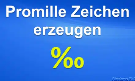Promille Zeichen erzeugen – So geht´s