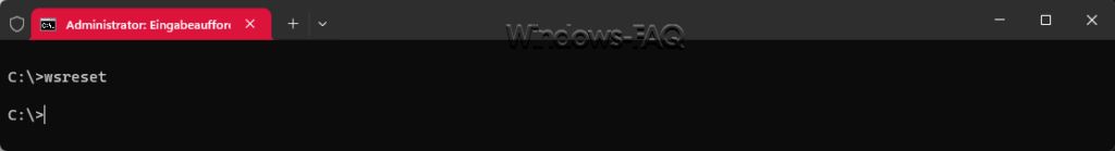 WSRESET