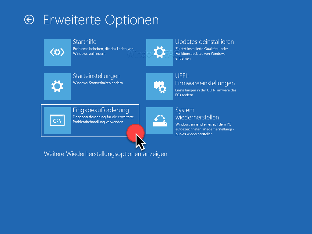Windows abgesicherter Modus Eingabeaufforderung