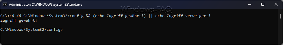 CMD Admin Rechte prüfen