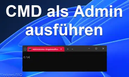 CMD als Admin ausführen