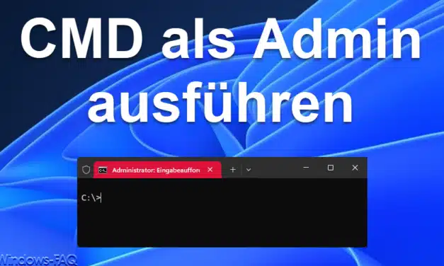 CMD als Admin ausführen