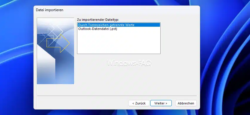 Outlook Kontakte importieren PST und CSV