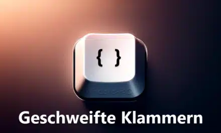 Geschweifte Klammer erzeugen