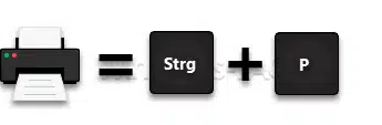 Tastenkombination Drucken Windows Strg P