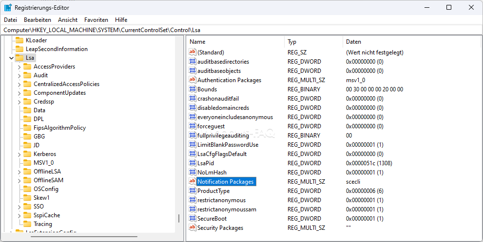LSA Notification Packages