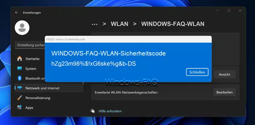 Netzwerksicherheitsschlüssel Windows
