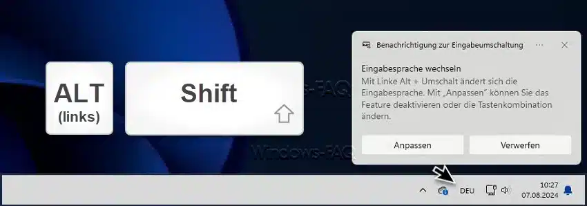 Tastatur verstellt - Windows Eingabesprache ändern