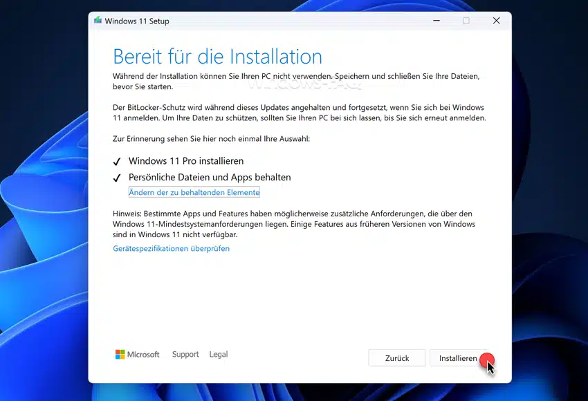 24H2 Bereit für die Installation