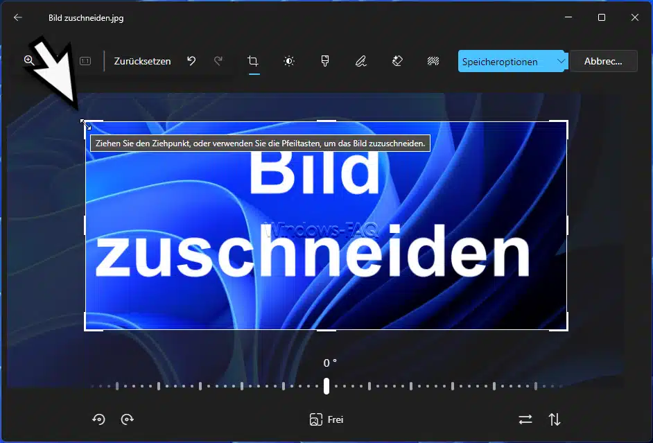 Bild zuschneiden Foto App Ränder verschieben