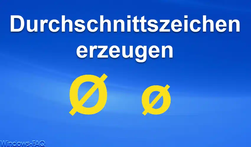 Durchschnittszeichen erzeugen