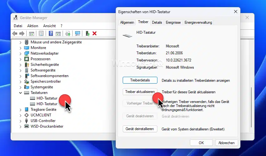 Tastatur funktioniert nicht - Tastaturtreiber aktualisieren