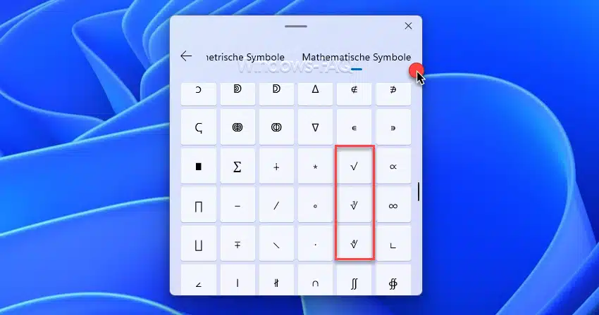 Wurzelzeichen Emoji
