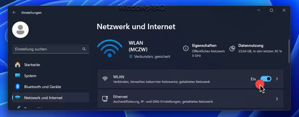 WLAN deaktivieren